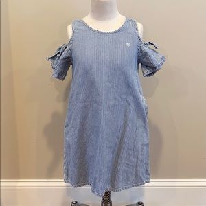 Guess Girl's Denim Striped Dress EUC
